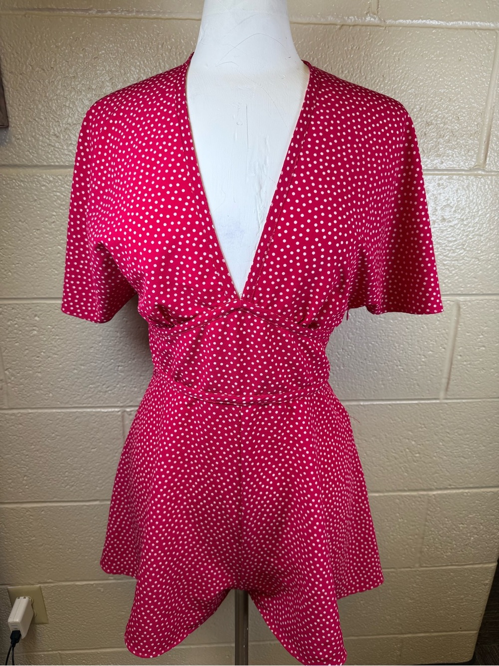 Zara Pink Polka Dot Romper
